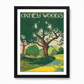 Oxhey Woods, London Underground Art Print