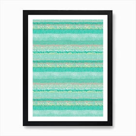 Little Textured Dots Green Art Print