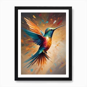 Hummingbird Magnificent flight Art Print