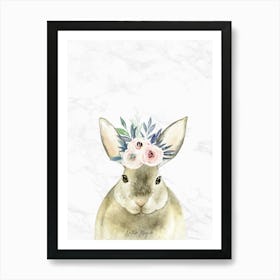 Watercolor Bunny - Nursery Prints Art Print