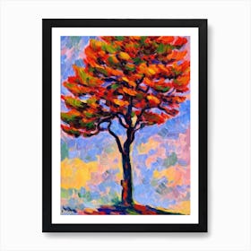 Monkey Puzzle Tree tree Abstract Block Colour Art Print