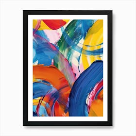 Rainbow Paint Brush Strokes 11 Art Print