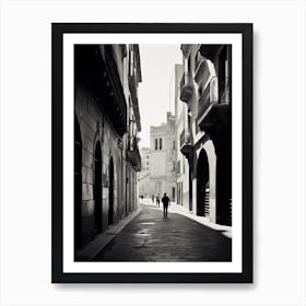 Tarragona, Spain, Black And White Analogue Photography 3 Art Print