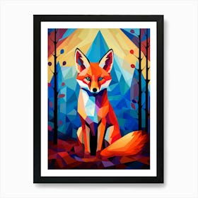 Fox Abstract Pop Art 5 Art Print