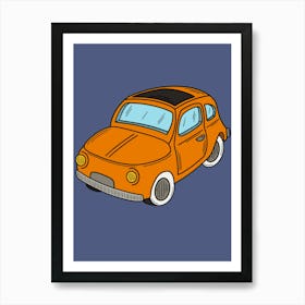 Orange Car Art Print