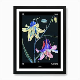 No Rain No Flowers Poster Bluebell 3 Art Print