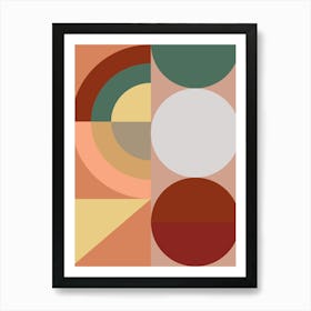 Terracotta Geometric Art Print