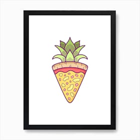 Pineapple Pizza Coat Of Arms Art Print