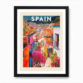 Malaga Spain 2 Fauvist Painting  Travel Poster Art Print