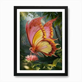 Butterfly In The Forest 1 Art Print