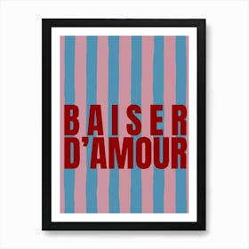 Baiser d’amour Art Print