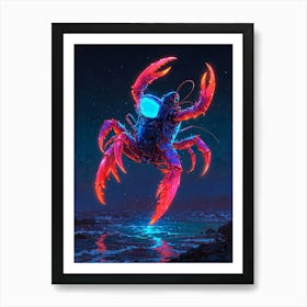 Crab In Space 3 Art Print
