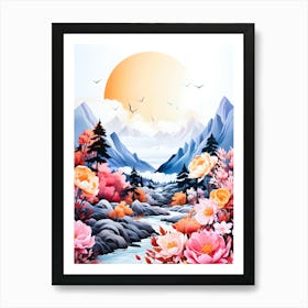 Celestial Dawn Alpine Blossoms Awaken Art Print