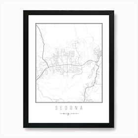 Sedona Arizona Street Map Art Print