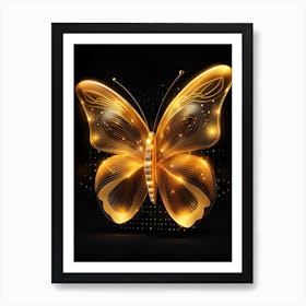 Golden Butterfly 5 Art Print