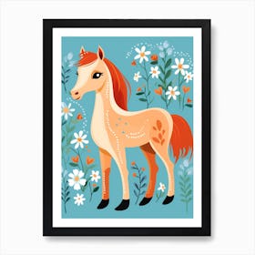 Baby Animal Illustration  Horse 1 Art Print
