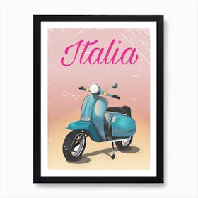 Italy Scooter Art Print