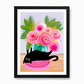 Pink Roses Art Print