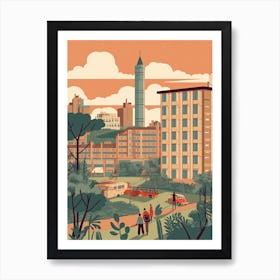 Nairobi Kenya Travel Illustration 3 Art Print