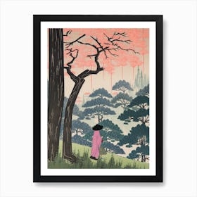 Hitsujiyama Park, Japan Vintage Travel Art 3 Art Print