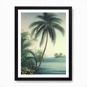 Ripples In Ocean Landscapes Waterscape Vintage Illustration 2 Art Print