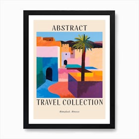 Abstract Travel Collection Poster Marrakech Morocco 7 Art Print