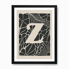 Botanical Letter Z No 0766 Art Print