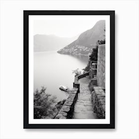 Kotor, Montenegro, Black And White Old Photo 4 Art Print