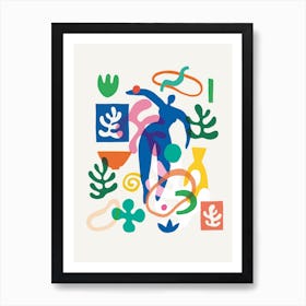 Blue Figure Art Print