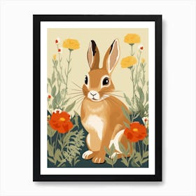 Baby Animal Illustration  Hare 3 Art Print