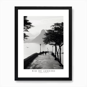 Poster Of Rio De Janeiro, Black And White Analogue Photograph 4 Art Print