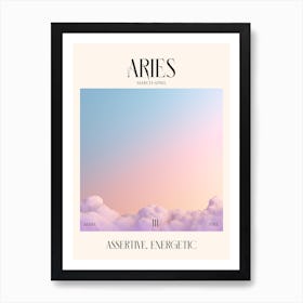 Aries 2 Zodiac Sign Art Print