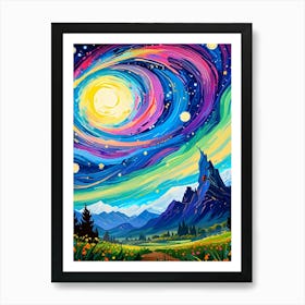 Galaxy Painting 4 Art Print