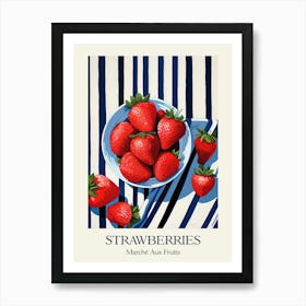 Marche Aux Fruits Strawberries Fruit Summer Illustration 4 Art Print