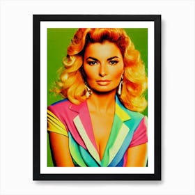 Shania Twain Colourful Pop Art Art Print