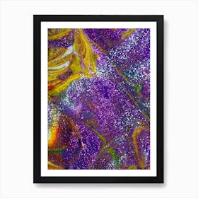 Purple And Gold Swirls 4 Art Print