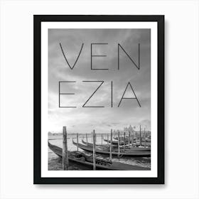 Venice Gondolas And Santa Maria Della Salute 1 Art Print