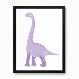 Lilac Dinosaur Silhouette 2 Art Print