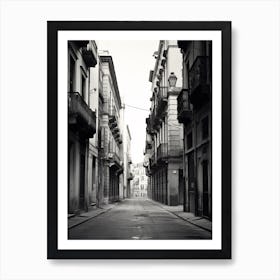 Salerno, Italy, Black And White Photography 3 Art Print