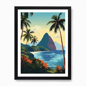 Pitons St Lucia Art Print
