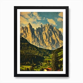 Dolomiti Bellunesi National Park 2 Italy Vintage Poster Art Print