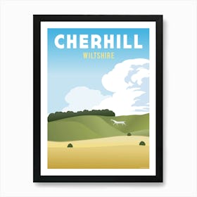 Cherhill Downs Wiltshire White Horse Calne Art Print