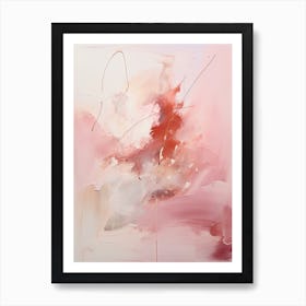 Muted Pink Tones, Abstract Raw Painting 2 Art Print