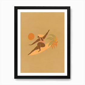 Lady Slider Teal - Tropicool Studio Art Print