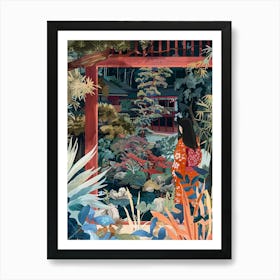 In The Garden Ryoan Ji Garden Japan 1 Art Print