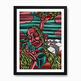 “chess piece madness” Art Print