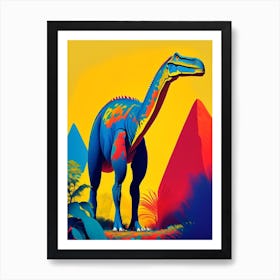 Camarasaurus Primary Colours Dinosaur Art Print