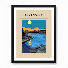 Minimal Design Style Of Sydney, Australia 4 Poster Art Print