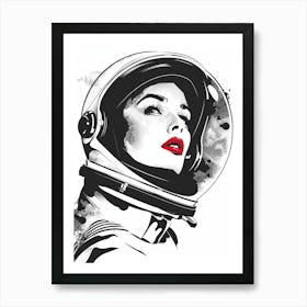 Woman In Space 3 Art Print