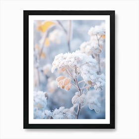 Frosty Botanical Lantana 1 Art Print